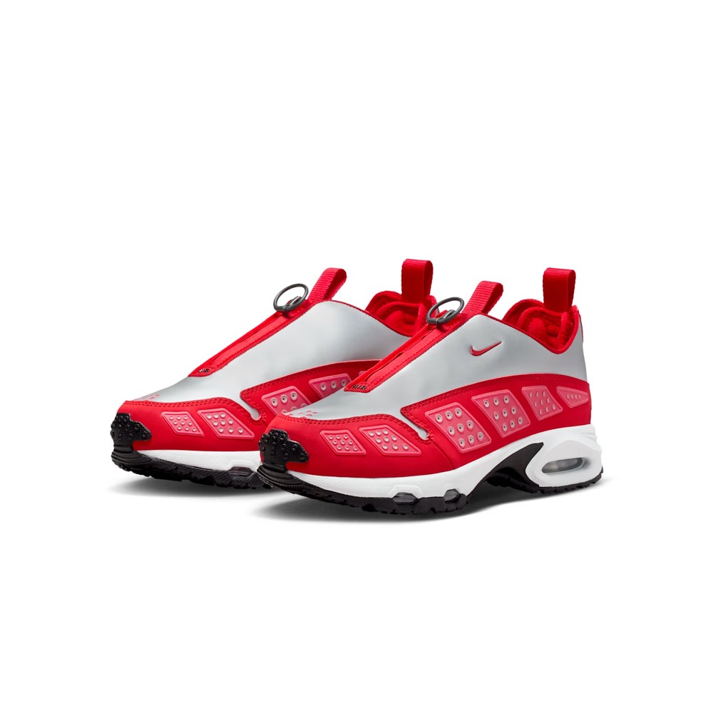 Nike Air Max SNDR Shoes Fusion Red Silver IH3988-001 Women's Size 6.5 Zipper